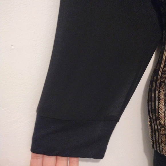 Express - Sequined Long Sleeves Blouse - Picture 6 of 15